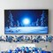Lux Blue Silver Garland, Blue poinsettia Garland - Final sale / Non-returnable and Non-refundable